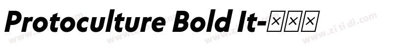 Protoculture Bold It字体转换